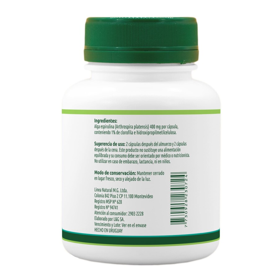 Alga Espirulina 400 en cápsulas Alga Espirulina 400 en cápsulas