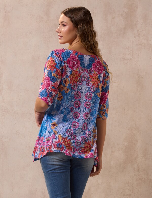 Blusa Brillos MULTI/AZUL