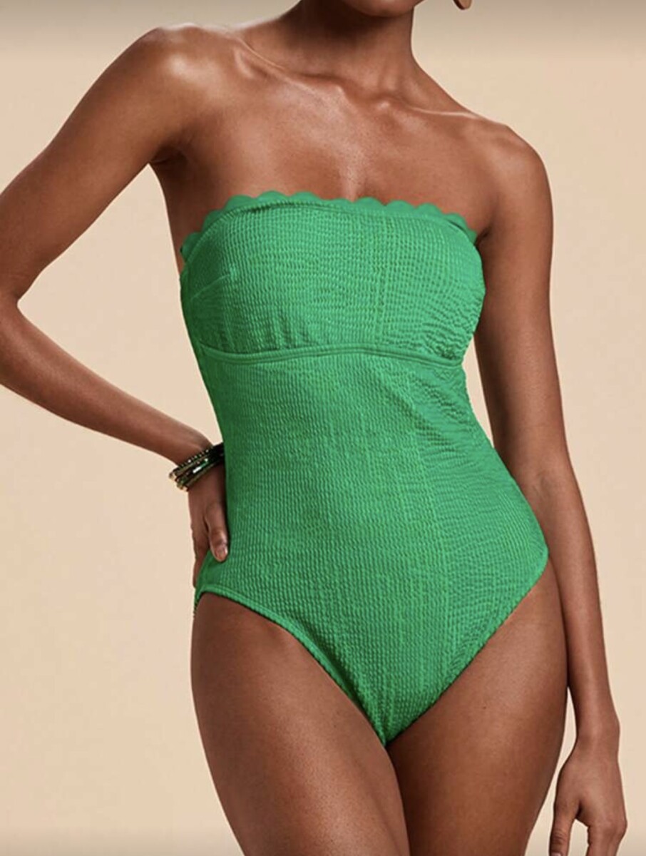 Enteriza MENTA - strapples- lycra texturizada 