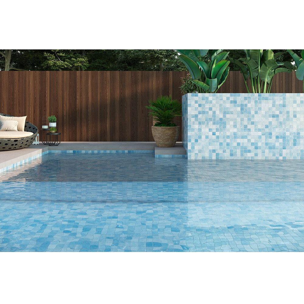 MOSAICO DE PISCINA NORONHA AGUA <br /> 7.5X7.5 CM Mosaico De Piscina Noronha Agua <br /> 7.5x7.5 Cm