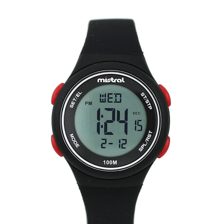 Reloj Mistral Deportivo Silicona Negro 0