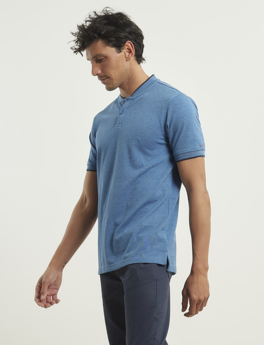 520150 REMERA HARRINGTON LABEL Azul Melange
