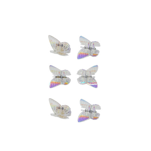 Set de pinzas para cabello mariposas x6 unidades Set De Pinzas Para Cabello Mariposas X6 Unidades