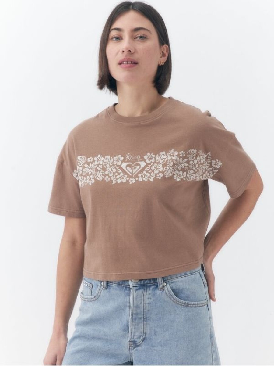 Remera Roxy con estampa - Marron 