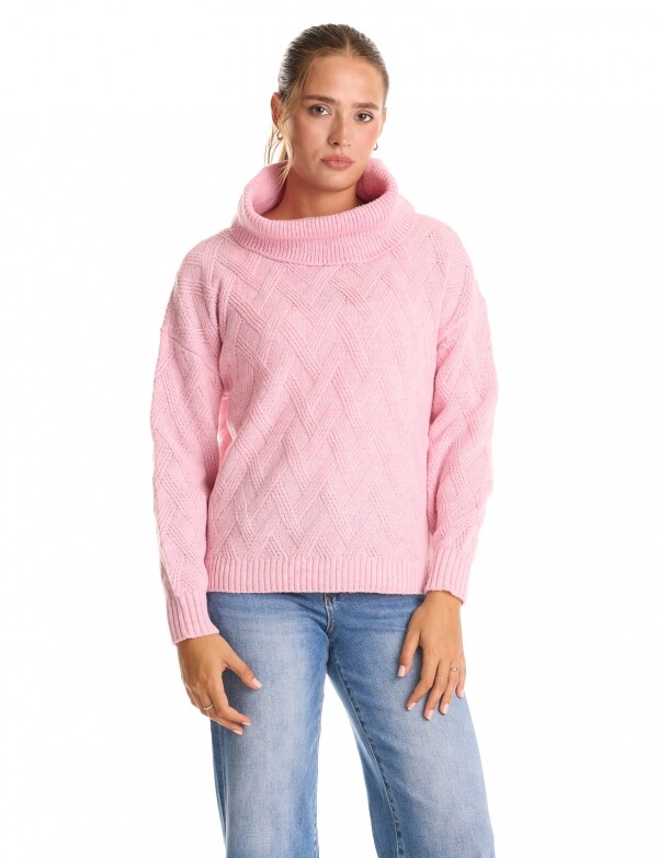 Buzo Cuello Volcado ROSA