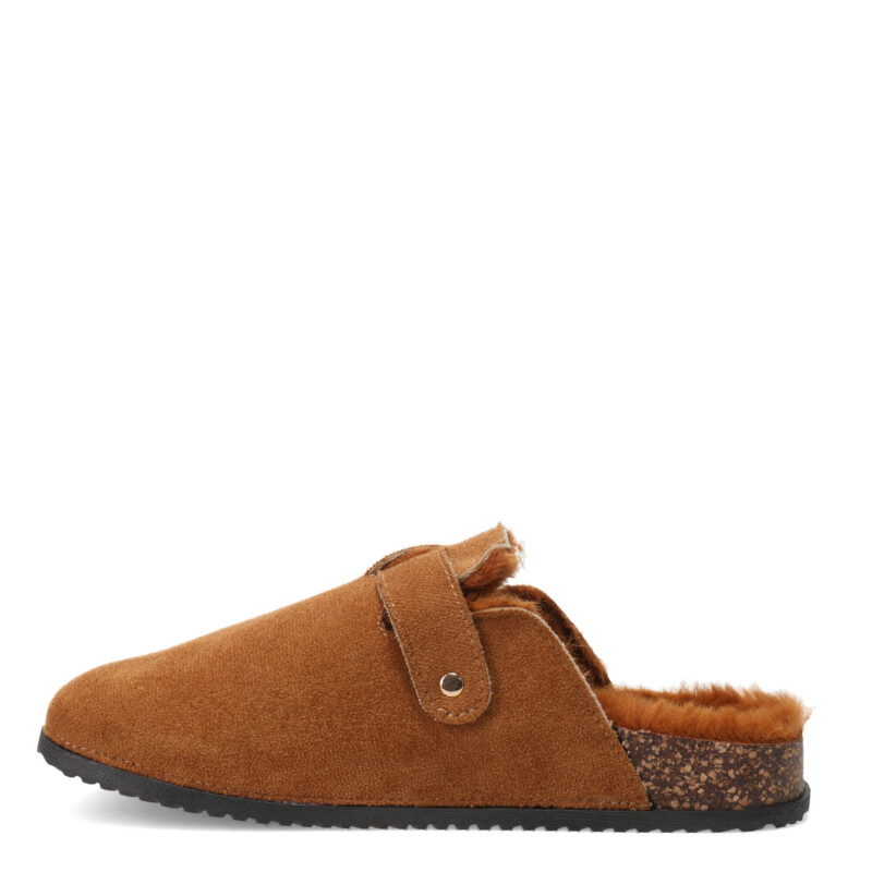 Zuecos de Mujer Miss Carol Lucero Con Interior Peludo Tan