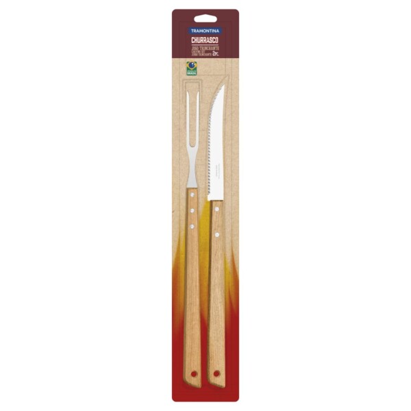 JUEGO CHURRASCO TRAMONTINA 2PCS JUEGO CHURRASCO TRAMONTINA 2PCS