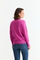 Sweater con detalle en manga ROSADO