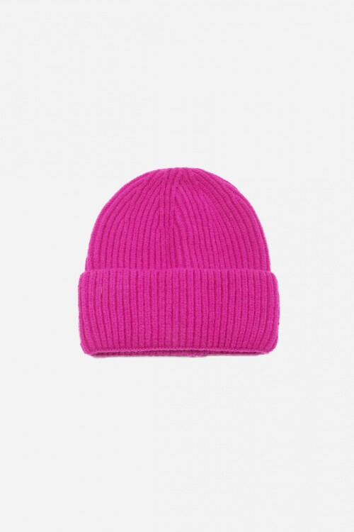 Gorro ribbed fucsia
