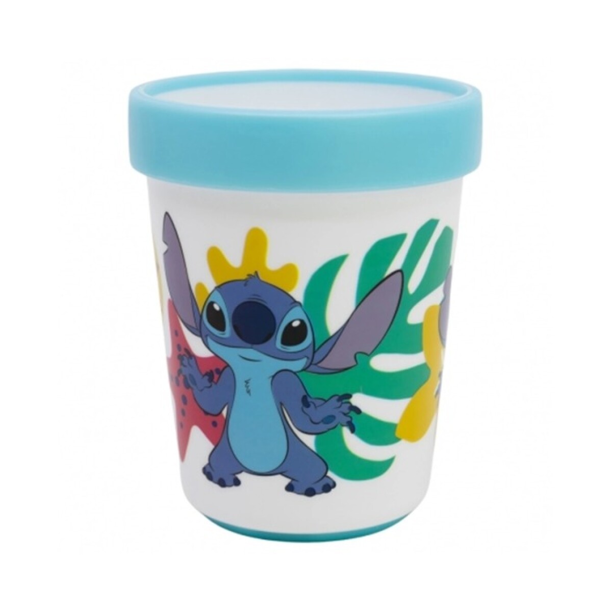 VASO 260ML CELESTE Y BLANCO STITCH 