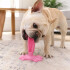 Juguete Para Perros Dental Ventosa Anti Sarro Resistente Color Rosa