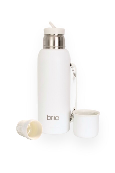 Termo 1 Litro Acero Inox brio Con Pico Cebador Blanco