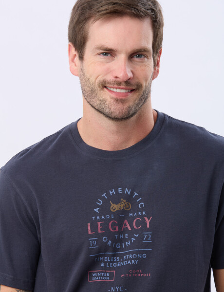 REMERA ESTAMPADA Azul