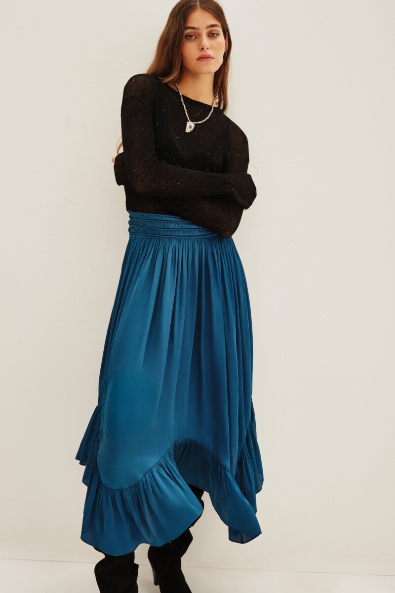 Falda Pathan Azul