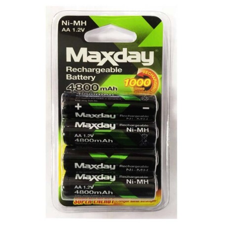 Pilas Maxday Pack X4 Aa Recargable 4800 Mha 001
