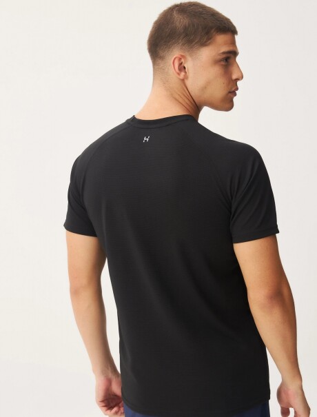 CAMISETA DEPORTIVA MANGA CORTA NEGRO