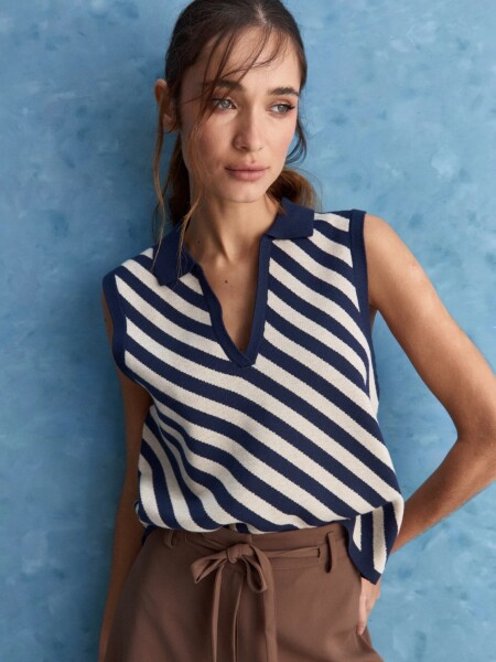 CHALECO ALLIE GRETA AZUL