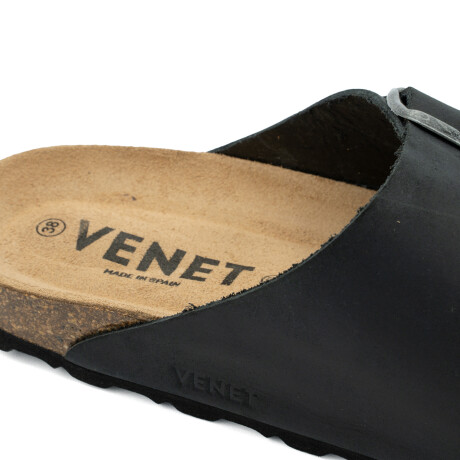 SANDALIAS VENET - CUERO PARIS NEGRO