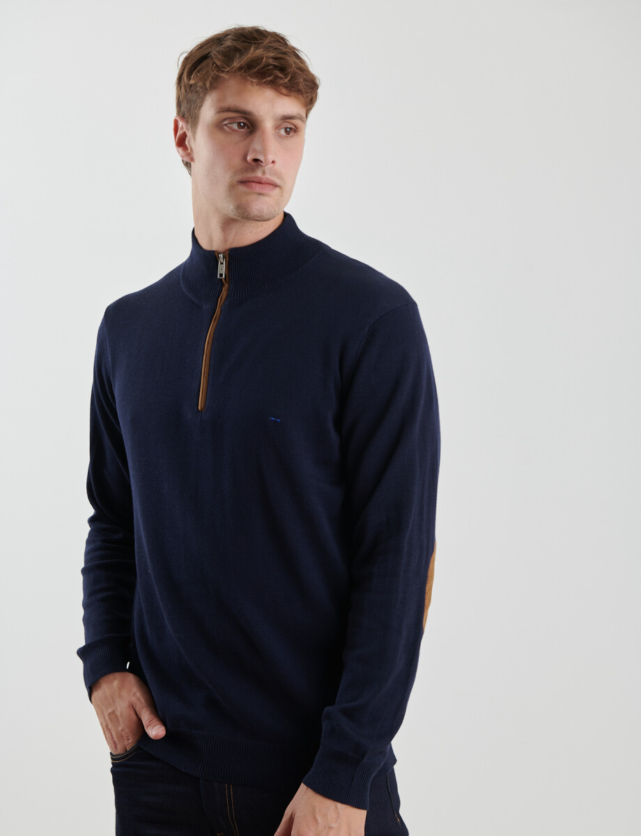 470996 SWEATER MEDIO CIERRE HARRINGTON LABEL Azul Oscuro