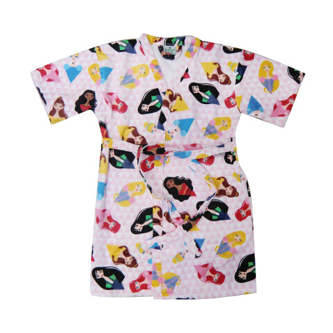 Bata de Baño Princesas Disney de Algodón Infantil ROSA