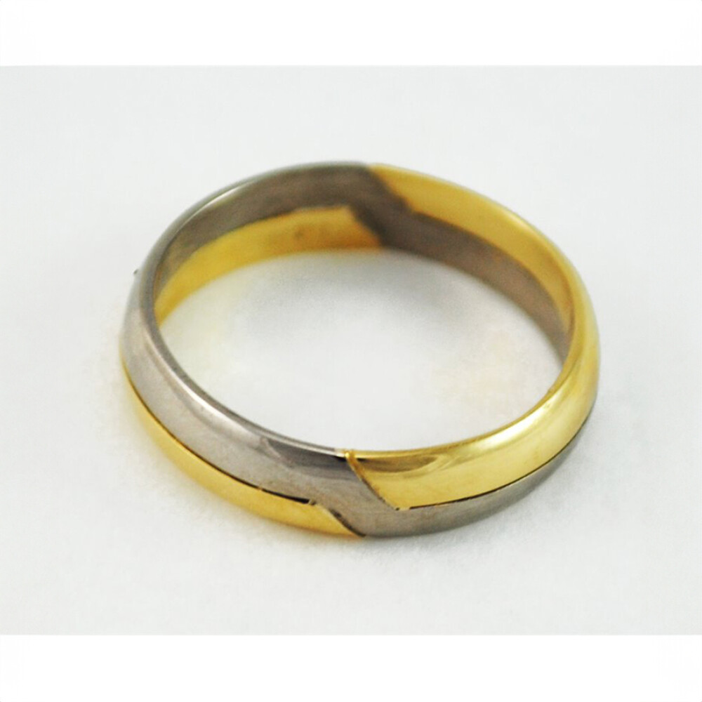 Alianzas 4.5 Mm De Ancho Oro 18 K Dos Tonos Alianzas 4.5 Mm De Ancho Oro 18 K Dos Tonos