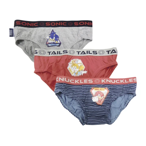 Pack x 3 Slip Infantiles Sonic Talle 2/7 U