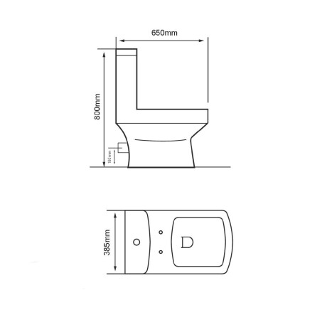 Inodoro Con Tapa Para Mochila Blanco Brillo Salida Horizontal Incluye Tapa Malawi BLANCO