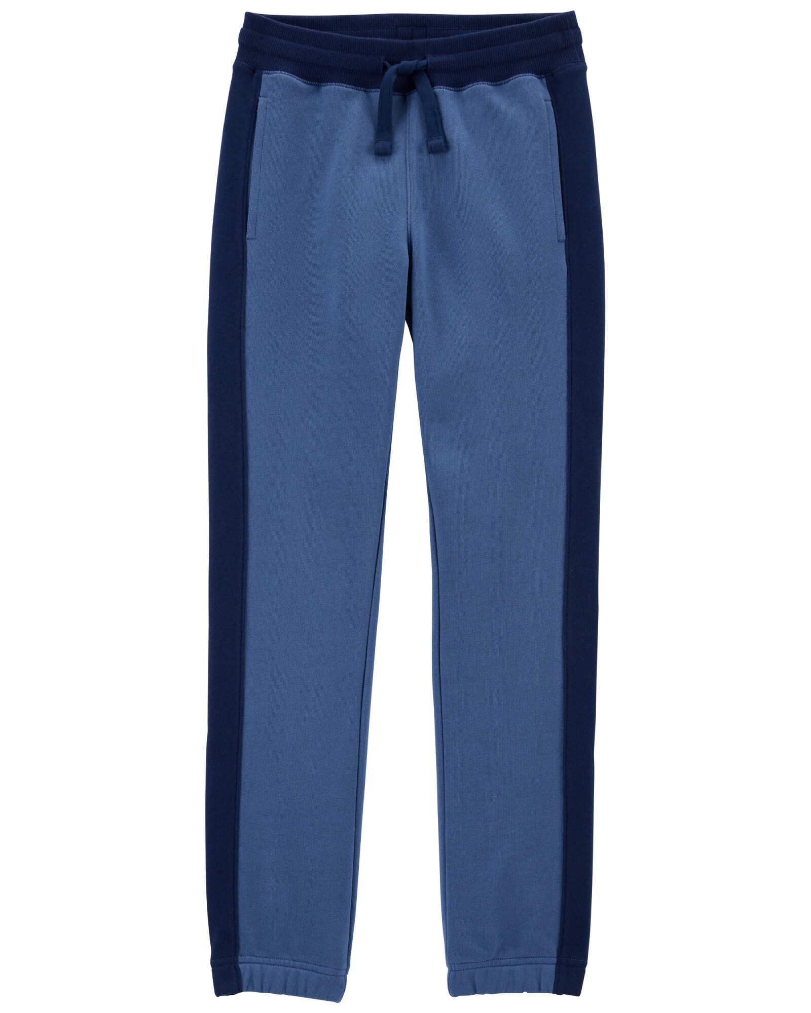 Pantalón de algodón con felpa con franja lateral Sin color