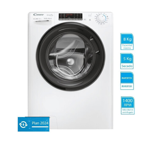 Lavasecarropas Inverter Candy Smart Pro CSOW 4856TWMB6-S 8Kg/5kg Blanco