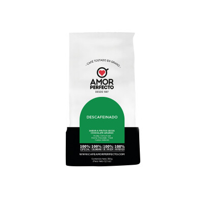 CAFÉ DESCAFEINADO ORGANICO MOLIDO AMOR PERFECTO 350G Cafe Descafeinado Molido Amor