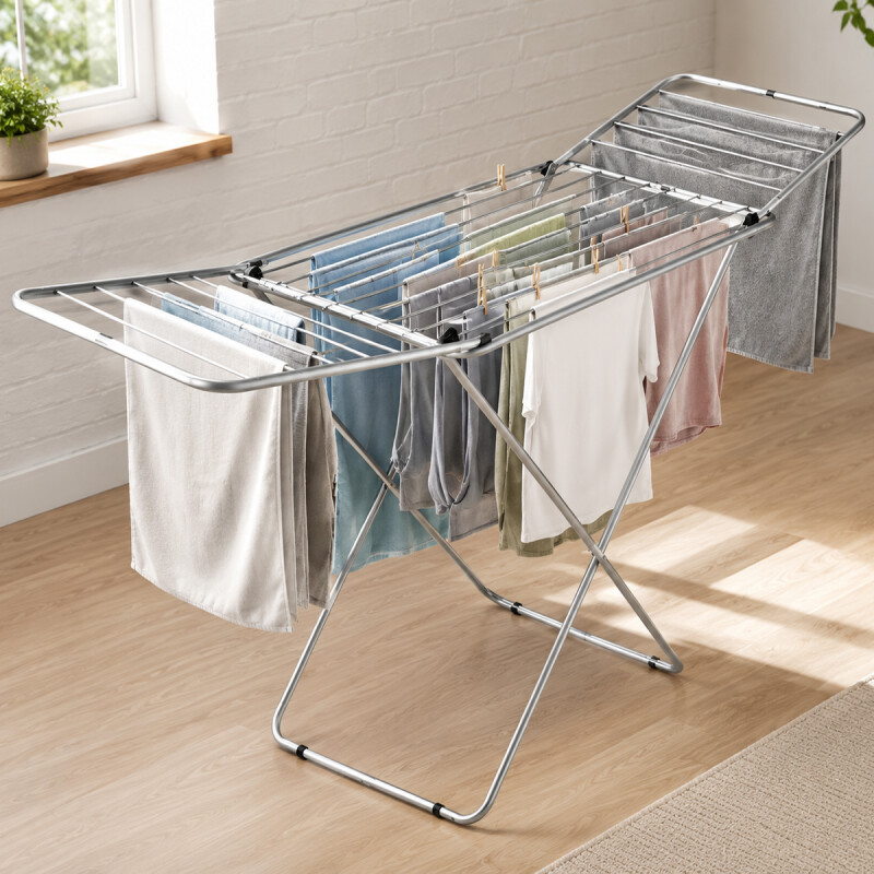 TENDEDERO DE PIE PLEGABLE PARA ROPA ZILAN ALUMINIO 18Mts Tendedero De Pie Plegable Para Ropa Zilan Aluminio 18mts