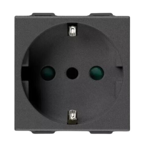 MODULO TOMA SCHUKO 2x16A+T NEGRO NEVE UP MODULO TOMA SCHUKO 2x16A+T NEGRO NEVE UP