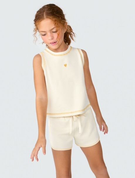 CONJUNTO INFANTIL CON SHORT AMARILLO