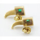 Caravanas Oro 18K Con Esmeralda Y Brillantes Caravanas Oro 18K Con Esmeralda Y Brillantes