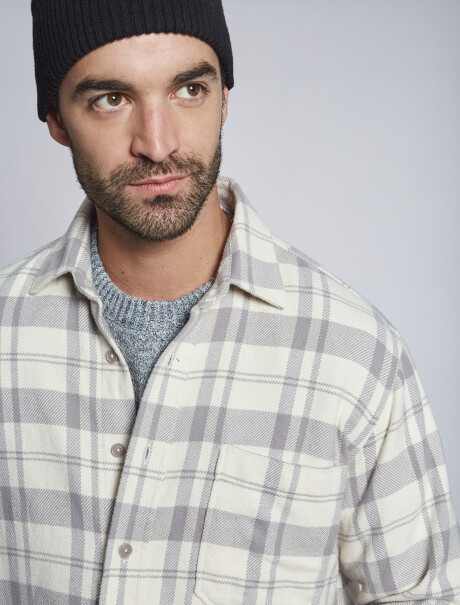 Sobrecamisa franela gris