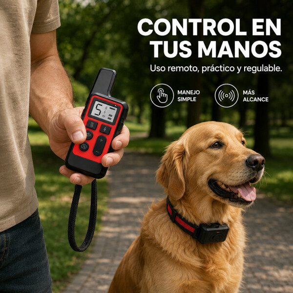 Collar Antiladridos Control Remoto Sumergible Entrenamiento Variante Color Rojo
