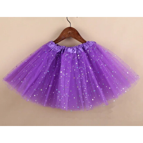 TUTU 30 cm con Brillos y Luz Lila
