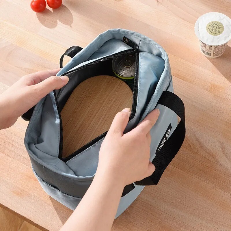 Bolso Lunchera Termica Almuerzo Celeste