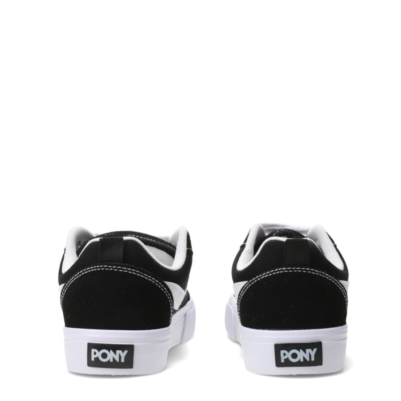 Championes Unisex PONY Championes Casual Lona Gamuza Negro - Blanco