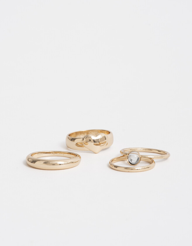 Sets Anillos Metal Sets De Anillos Con Metal - Dorado