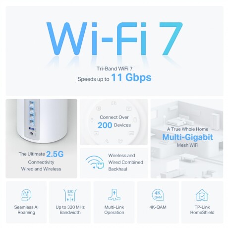 Access Point TP-LINK Deco BE65 Mesh BE11000 WiFi 7 Triple Banda Pack X 2 Access Point TP-LINK Deco BE65 Mesh BE11000 WiFi 7 Triple Banda Pack X 2