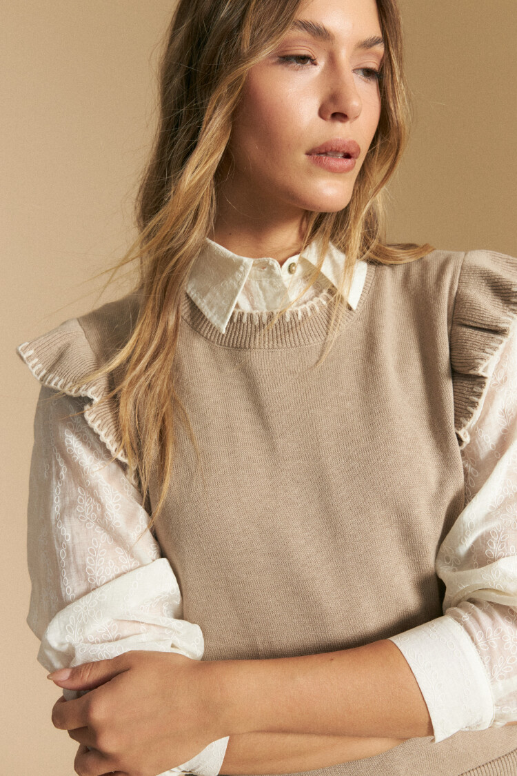 CHALECO MARGARITA Tostado