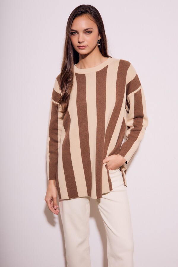 Sweater Rayado Mocha