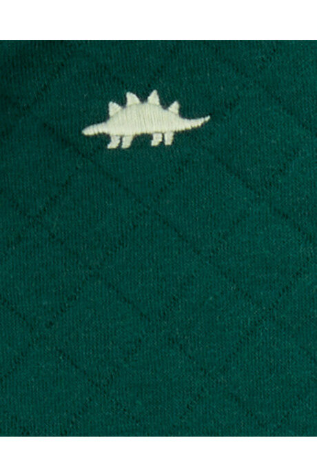 Set tres piezas de algodón, chaleco y pantalón capitoneados, más body, diseño dino Sin color