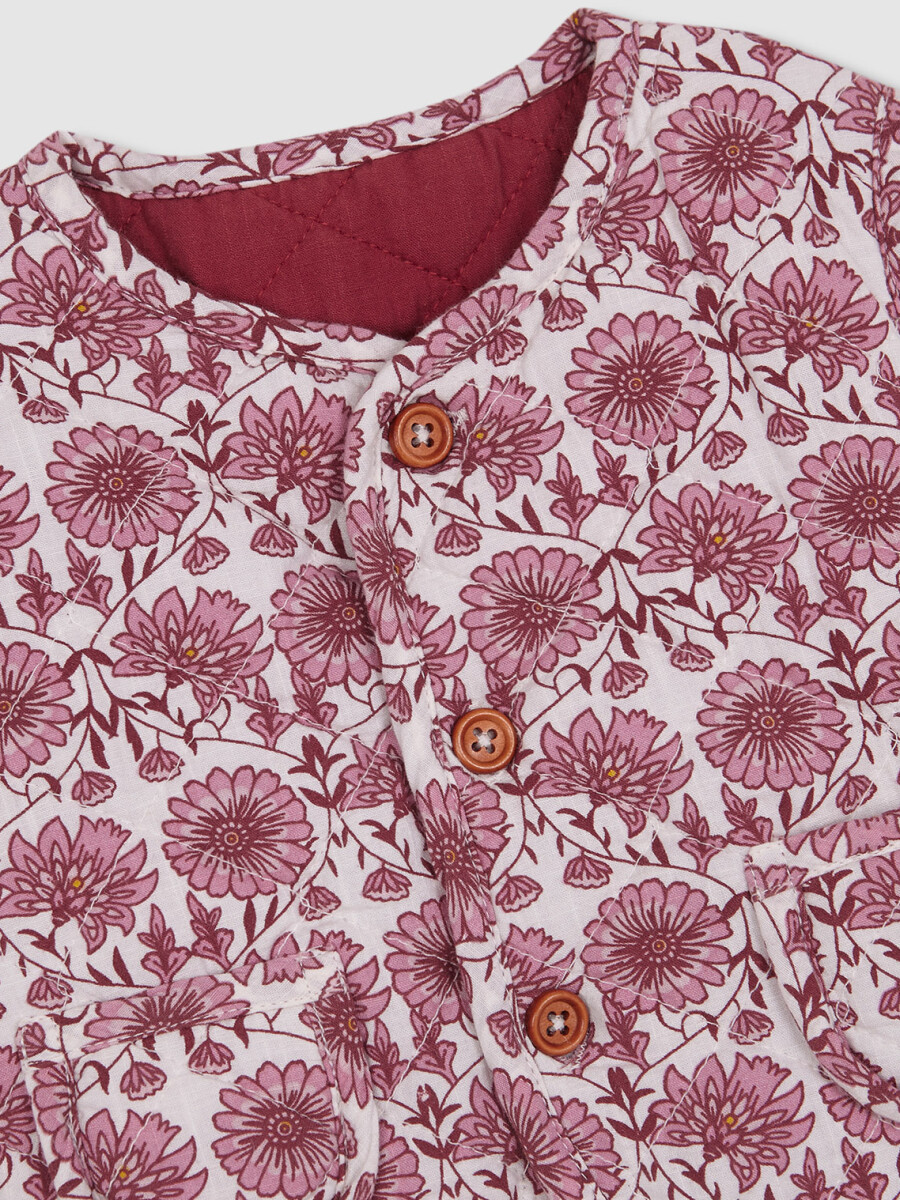 Chaleco Acolchado Reversible Berenjena