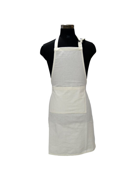 DELANTAL ALGODÓN 60X85CM BLANCO DELANTAL ALGODÓN 60X85CM BLANCO