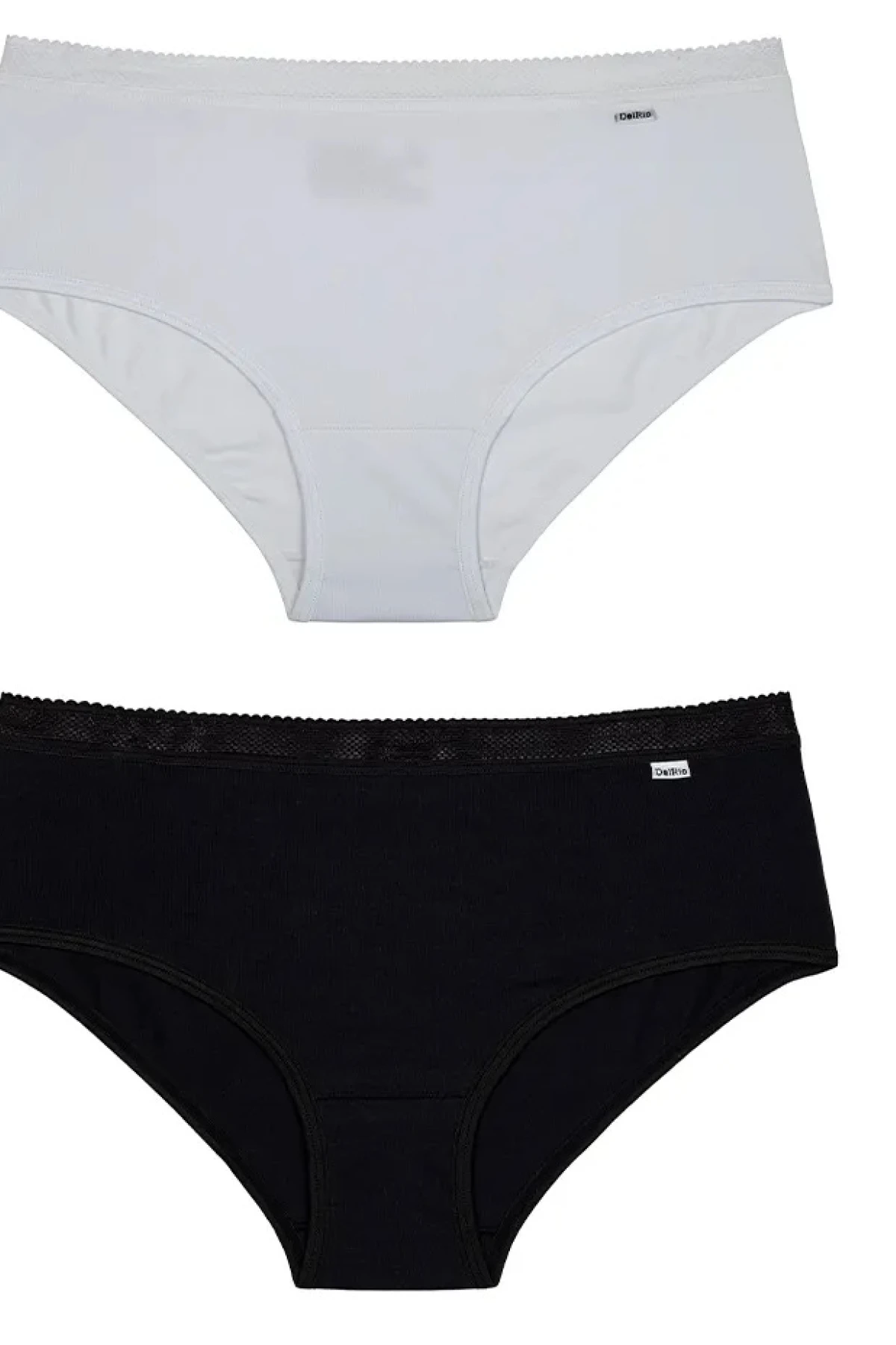 Pack Bombacha Cotton Leve Negro/Blanco