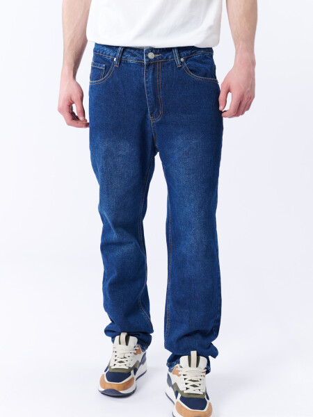 Pantalón jean fit clásico Azul Oscuro