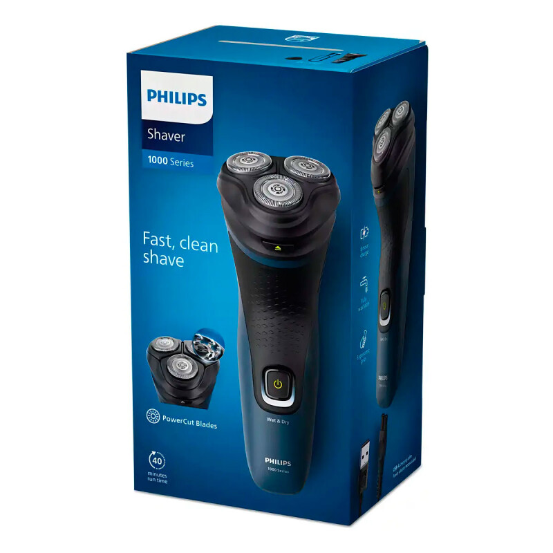AFEITADORA PHILIPS S 1151 -Inalámbrico -WET&DRY -(azul) N/A