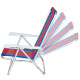 Silla reclinable 4 posiciones aluminio NARANJA/AZUL